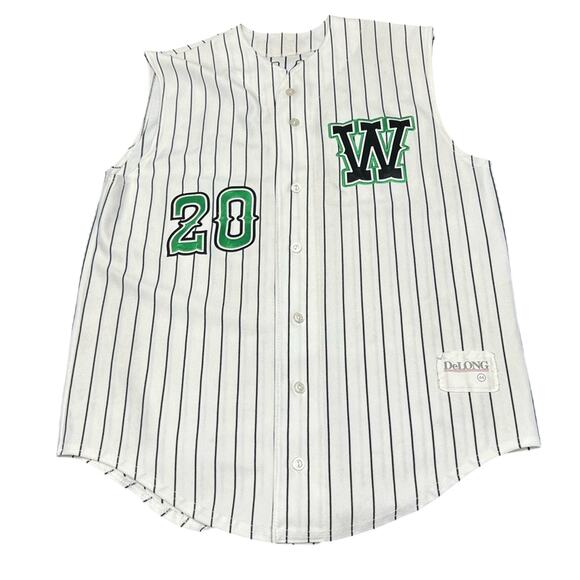 Vintage Delong MiLB Game Used # 20 Minor League Baseball Jersey Men 44 LARGE - Picture 6 of 7